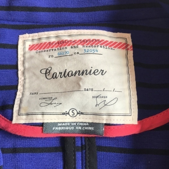 ANTHROPOLOGIE Cartonnier Stripe Spinnaker Blazer Size Small - Picture 4 of 12